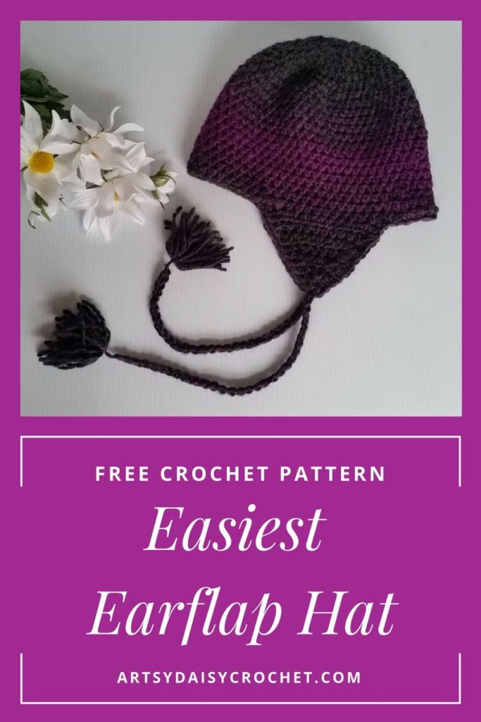 Easiest Earflap Hat Free Crochet Pattern (Adult Size) Artsy Daisy